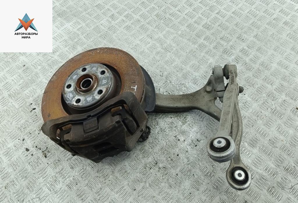 ступица передняя левая Audi A6 4F/C6 2005, 3.2 л., бензин, АКПП, чёрный, универсал - фото №1