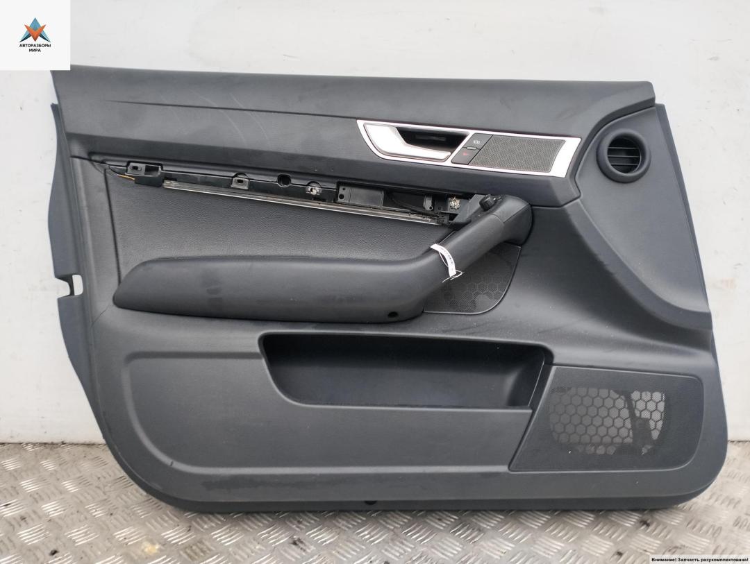 обшивка двери передняя левая Audi A6 4F/C6 2004, 2.4 л., бензин, АКПП, серый, седан, 4F1867105A - фото №1