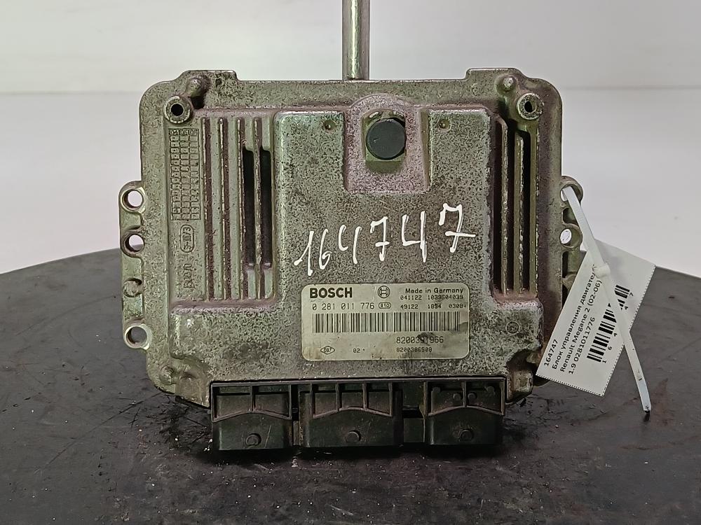 Блок управления двигателем Renault Megane 2 поколение 2004, Дизель 1.9, цвет, 0281011776 - фото №1