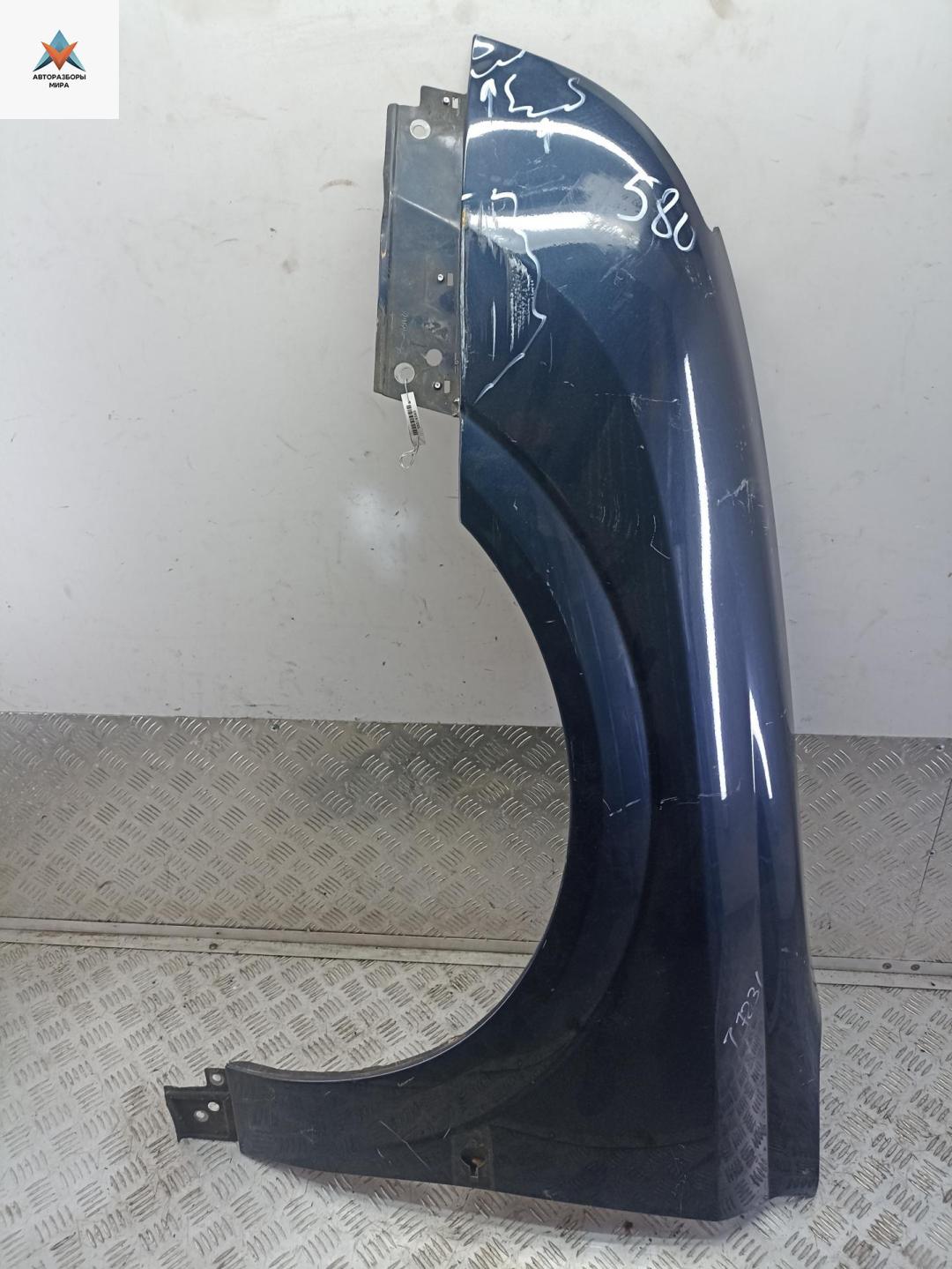 крыло переднее левое Opel Vectra C 2002, 1.8 л., бензин, МКПП, синий, седан - фото №1