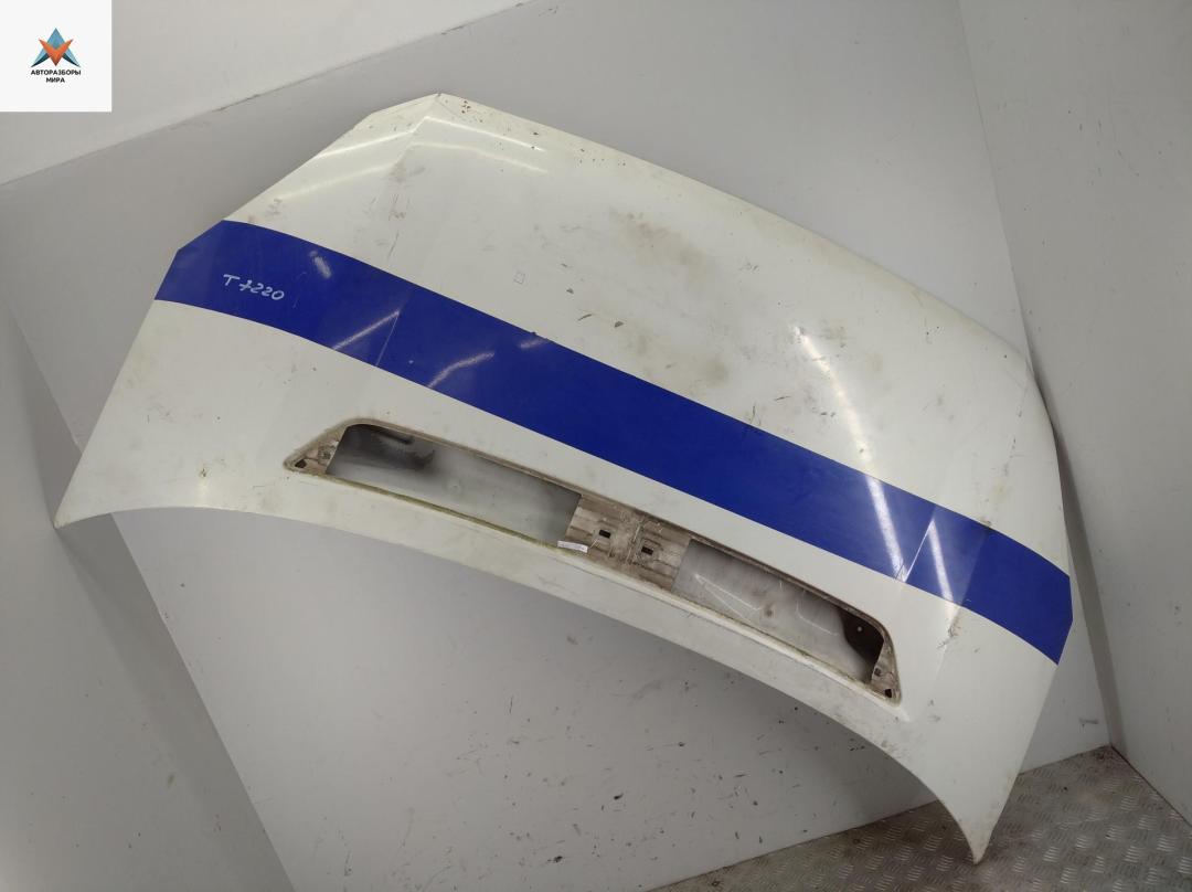 капот Volkswagen Crafter 1 поколение 2007, 2.5 л., дизель, МКПП, белый, микроавтобус - фото №1