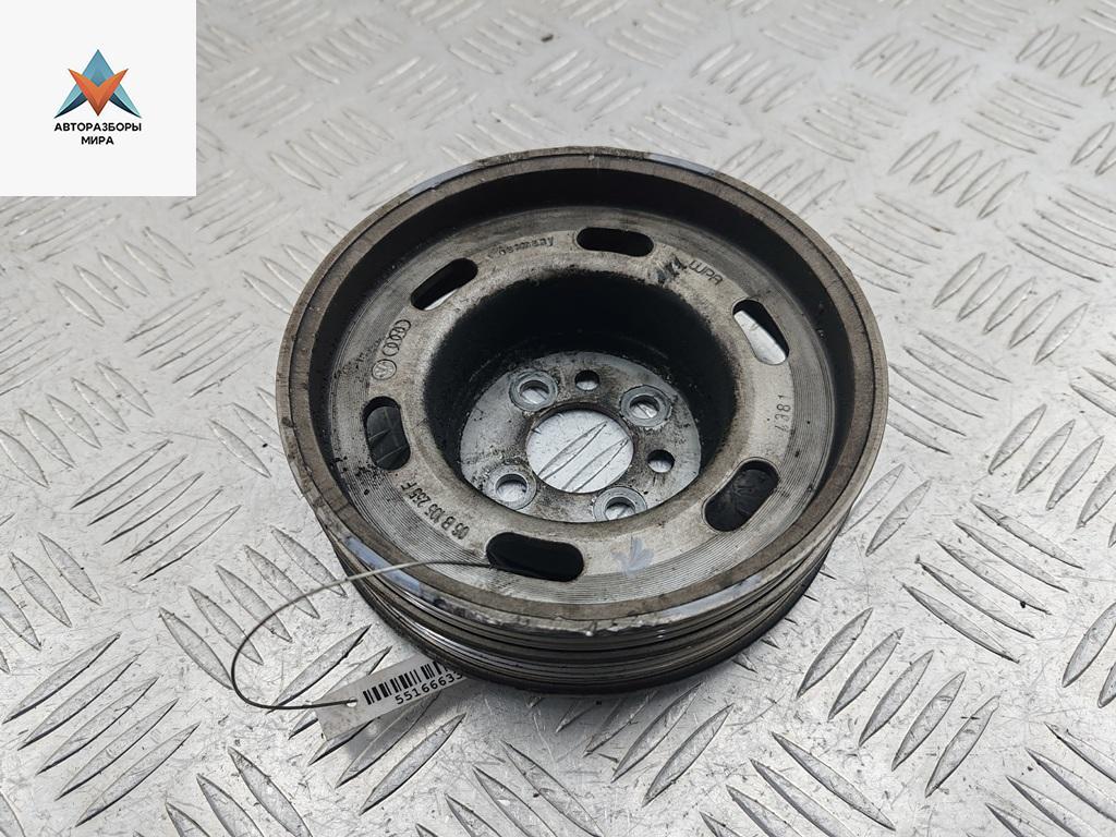 шкив коленвала Volkswagen Passat B5 1999, 1.6 л., бензин, МКПП, синий, универсал, 06B105255F - фото №1