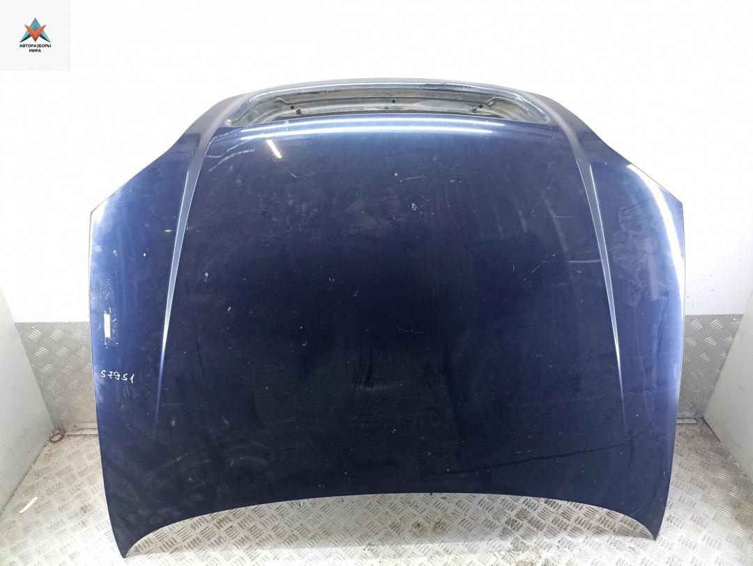 капот Opel Astra G 1999, 1.8 л., бензин, МКПП, синий, универсал - фото №1