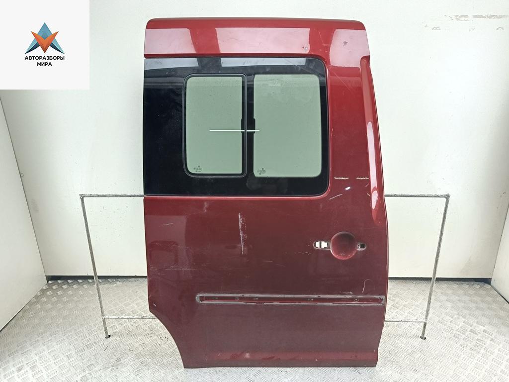 дверь сдвижная Volkswagen Caddy 3 поколение 2007, 1.4 л., бензин, МКПП, красный, фургон - фото №1