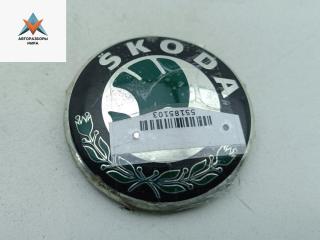эмблема Skoda Roomster 1 поколение 2008, 1.9 л., дизель, МКПП, синий, фургон, 1U0853621