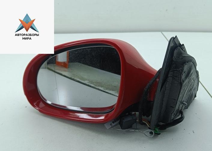 зеркало левое Volkswagen Passat B6 2008, 1.9 л., дизель, МКПП, красный, универсал - фото №1