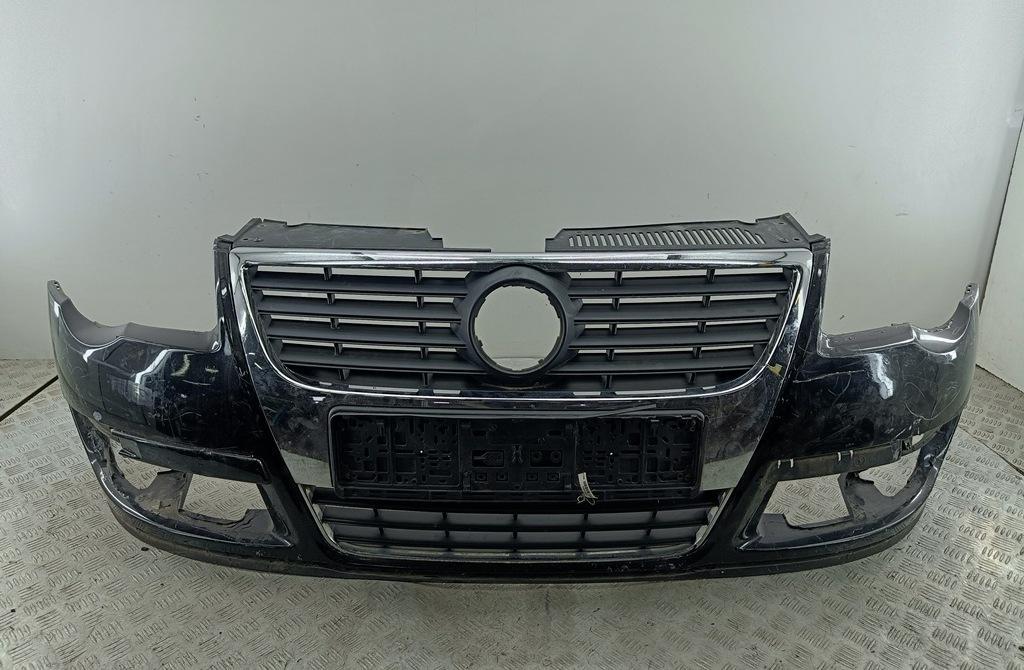 бампер передний Volkswagen Passat B6 2006, дизель, чёрный, универсал, 3C0807221 - фото №1