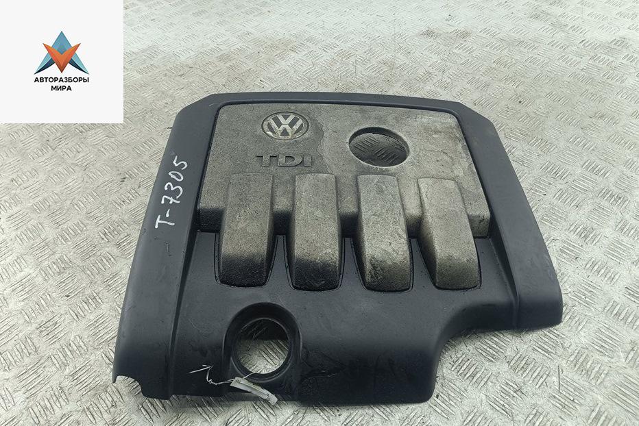 декоративная крышка двигателя Volkswagen Touran 1 поколение 2005, 2.0 л., дизель, МКПП, чёрный, минивэн - фото №1