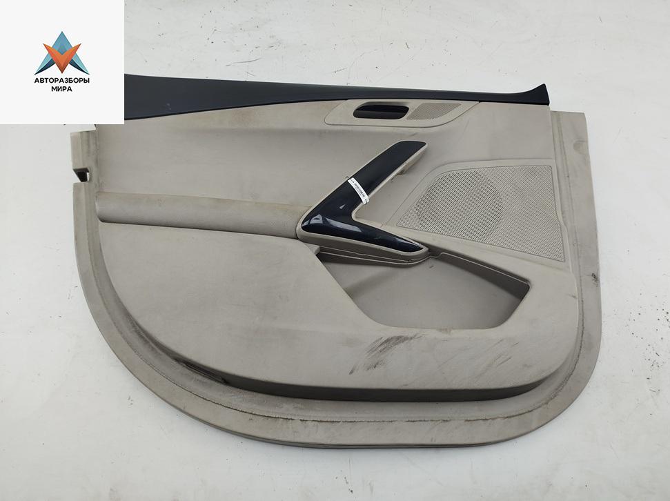 обшивка двери передняя левая Peugeot 508 1 поколение 2011, 2.0 л., дизель, МКПП, чёрный, универсал, 96709409BK - фото №1