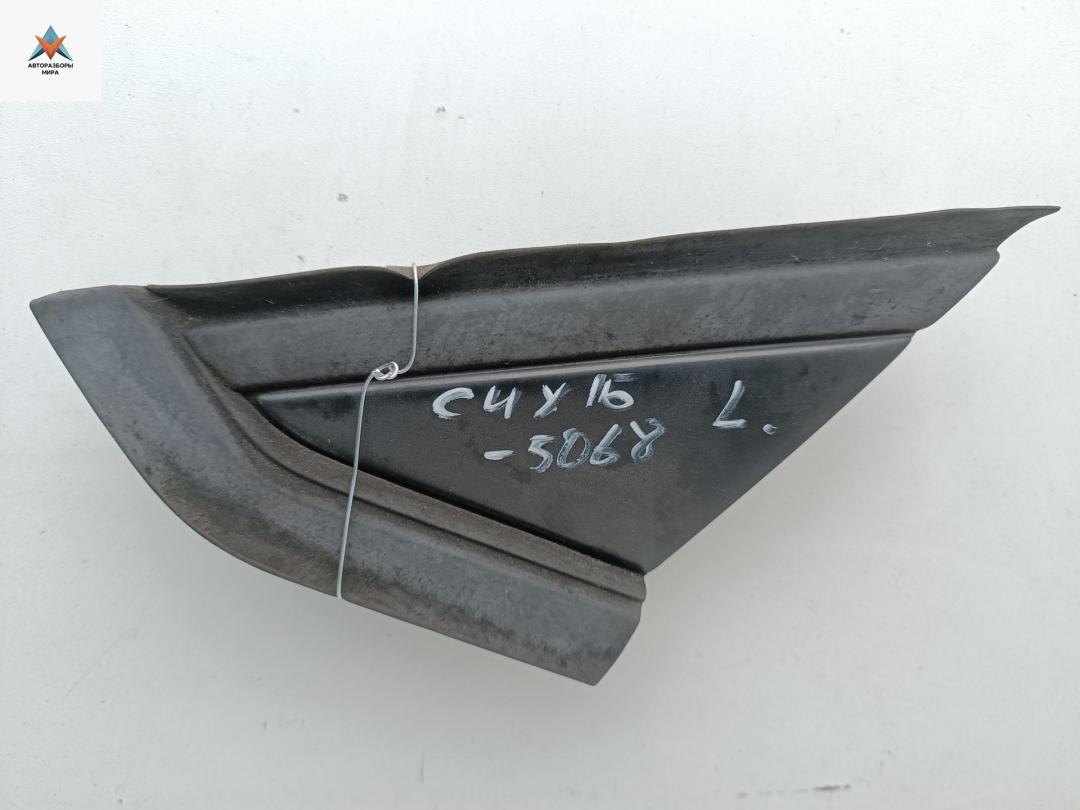 Накладка крыла (уголок зеркала) переднего левого Citroen C4 1 поколение 2007, 1.6 л., бензин, МКПП, чёрный, хетчбэк 5 дв., 9653081177 - фото №1