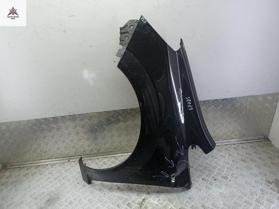 крыло переднее левое Opel Zafira 2 поколение (B) 2006, 1.8 л., бензин, МКПП, чёрный, минивэн - фото №1