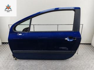 дверь сдвижная Peugeot 307 1 поколение 2003, синий, хетчбэк 3 дв.