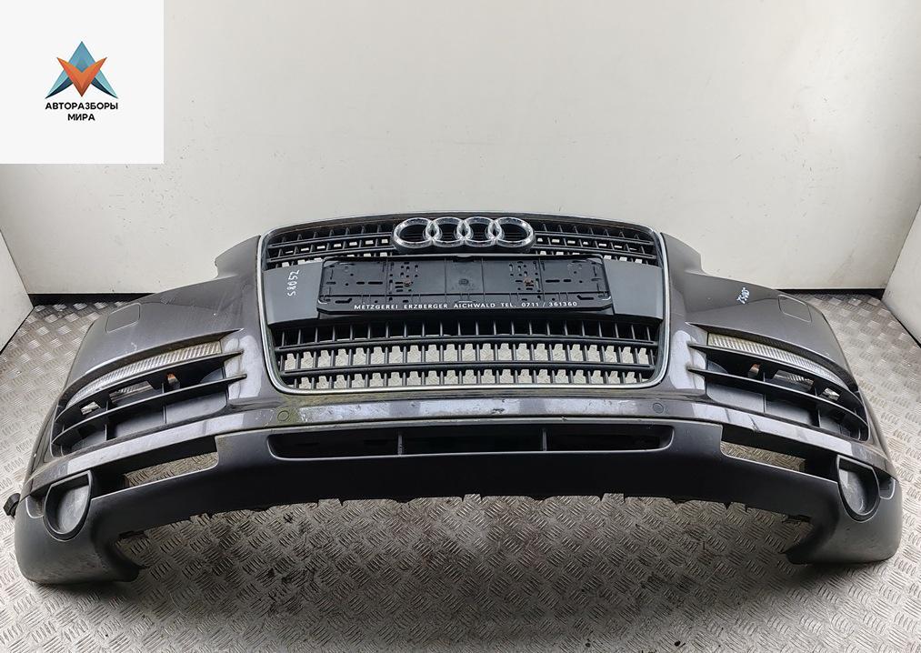 бампер передний Audi Q7 4L 2006, бензин, серый, внедорожник 5 дв. - фото №1
