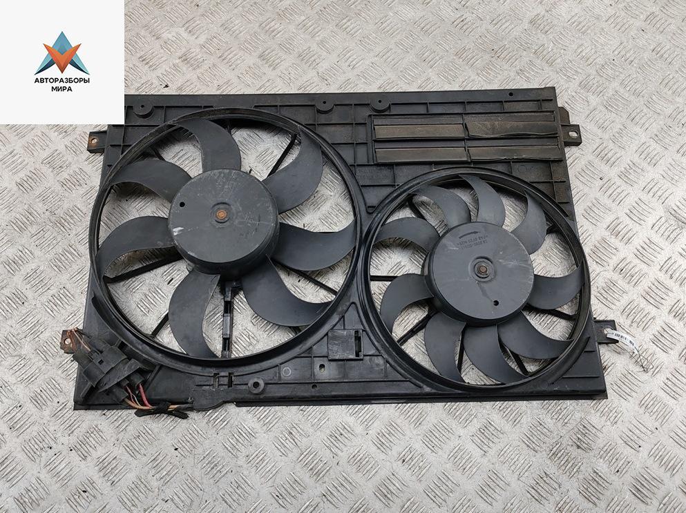 вентилятор радиатора Volkswagen Passat B6 2006, 2.0 л., дизель, МКПП, синий, универсал, 1K0121207AD - фото №1