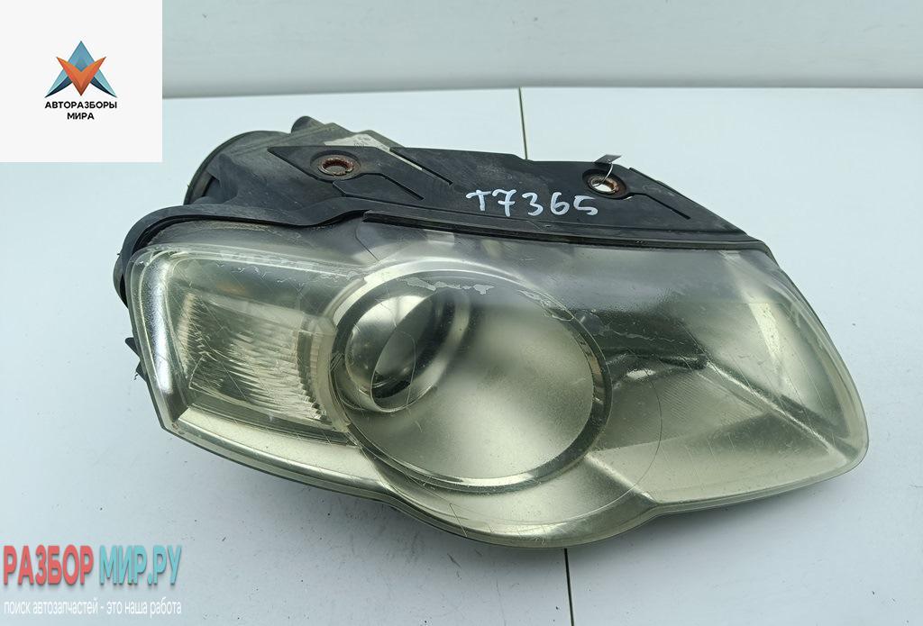 фара правая Volkswagen Passat B6 2006, 2.0 л., дизель, МКПП, чёрный, универсал, 3C0941006Q - фото №1