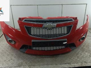 бампер передний Chevrolet Spark M300 2010, бензин, красный, хетчбэк 5 дв.