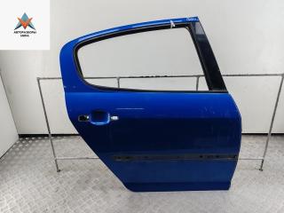 дверь сдвижная Peugeot 407 1 поколение 2004, синий, седан