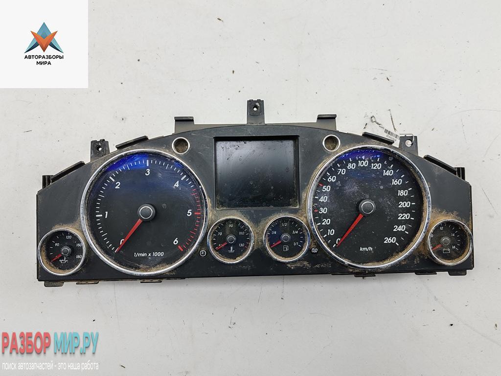 приборная панель Volkswagen Touareg 1 поколение 2006, 3.0 л., дизель, АКПП, серый, внедорожник 5 дв., 7L6920881S - фото №1