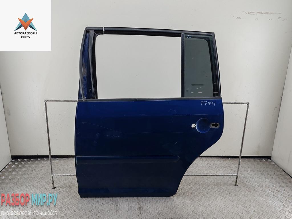 дверь сдвижная Volkswagen Touran 1 поколение 2004, синий, минивэн - фото №1