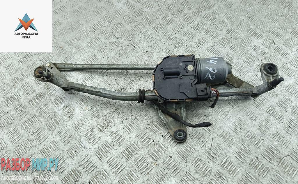 Механизм стеклоочистителя переднего (трапеция дворников) Volkswagen Passat B6 2006, 2.0 л., дизель, МКПП, чёрный, универсал - фото №1