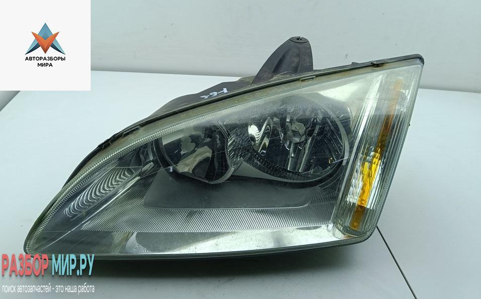 фара левая Ford Focus 2 поколение 2006, 1.8 л., бензин, МКПП, чёрный, универсал - фото №1