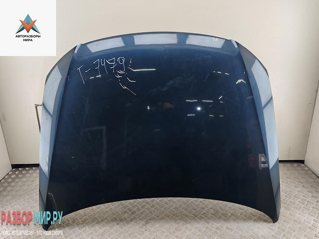 капот Volkswagen Passat B6 2006, 2.0 л., бензин, МКПП, синий, универсал - фото №1