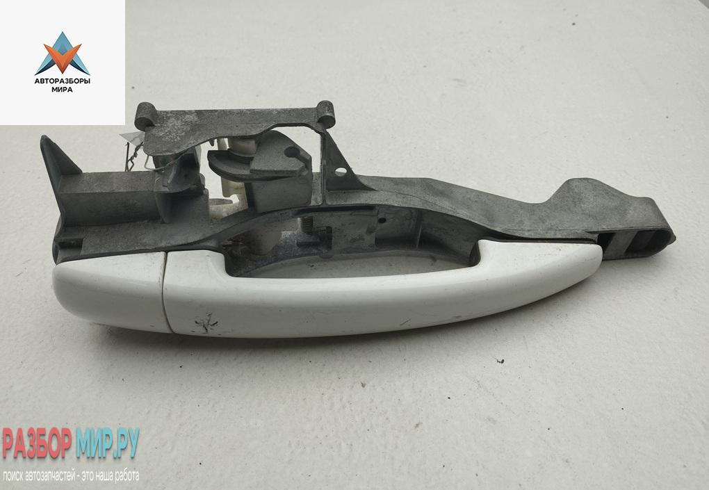 ручка наружная передняя правая Peugeot 207 1 поколение 2008, 1.6 л., дизель, МКПП, белый, универсал - фото №1