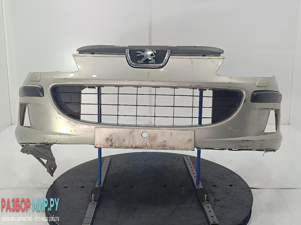 бампер передний Peugeot 407 1 поколение 2007, цвет, 9644644377 - фото №1