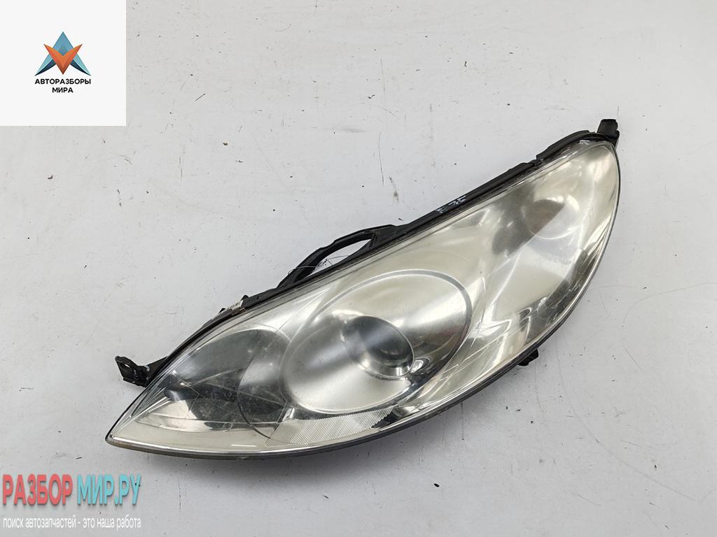 фара левая Peugeot 407 1 поколение 2004, 2.2 л., бензин, МКПП, синий, седан, 9641940180 - фото №1