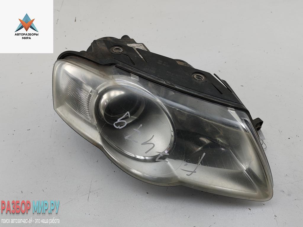 фара правая Volkswagen Passat B6 2006, 2.0 л., бензин, МКПП, синий, универсал, 3C0941006Q - фото №1