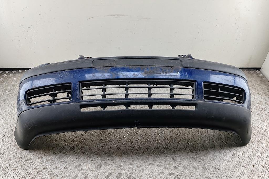 бампер передний Volkswagen Golf 4 поколение 1999, дизель, синий, хетчбэк 5 дв., 1J0807221 - фото №1