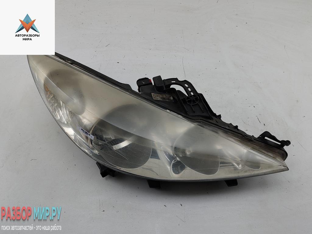 фара правая Peugeot 207 1 поколение 2008, 1.6 л., дизель, МКПП, белый, универсал, 9649986180 - фото №1