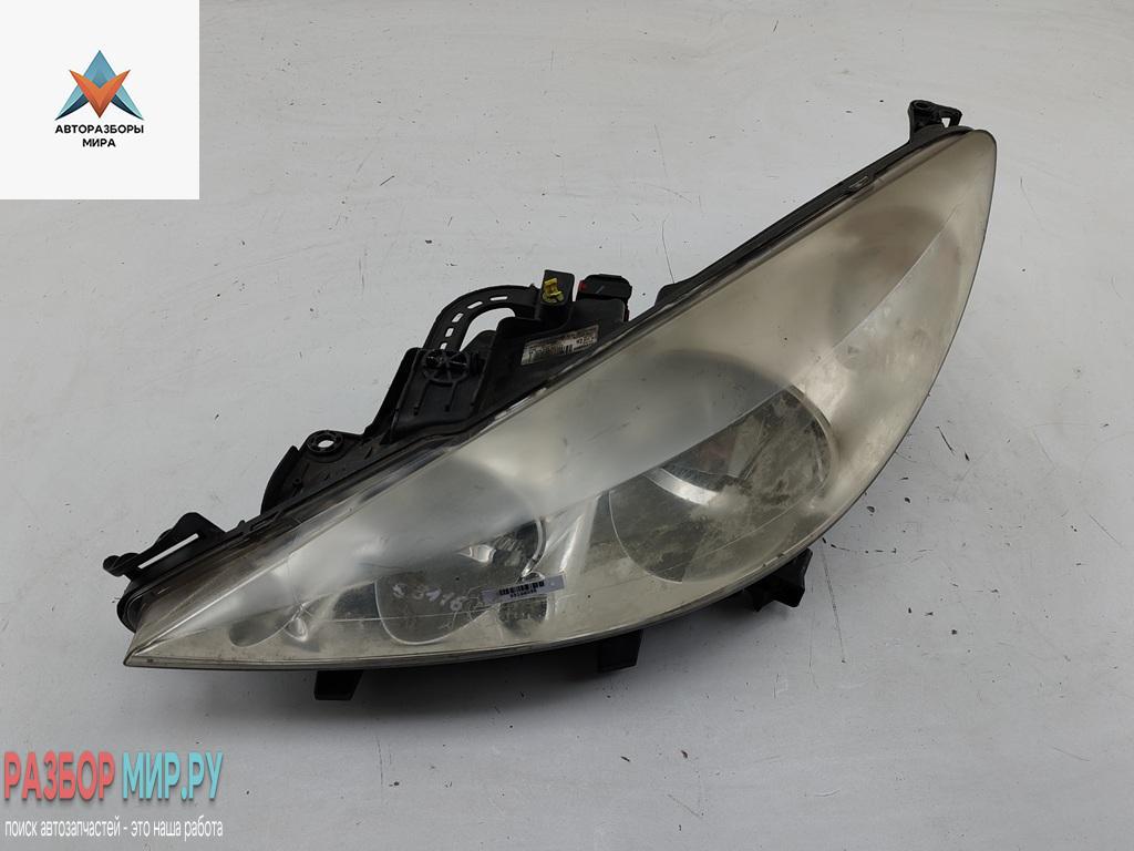 фара левая Peugeot 207 1 поколение 2008, 1.6 л., дизель, МКПП, белый, универсал, 9649986280 - фото №1