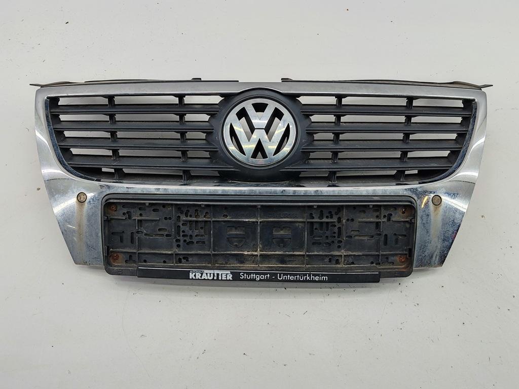 решетка радиатора Volkswagen Passat B6 2006, чёрный, универсал, 3C0853651B - фото №1