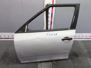 дверь передняя левая Skoda Fabia 2 поколение (5J) [рестайлинг] 2010, 1.2 л., бензин, МКПП, хетчбэк 5 дв.
