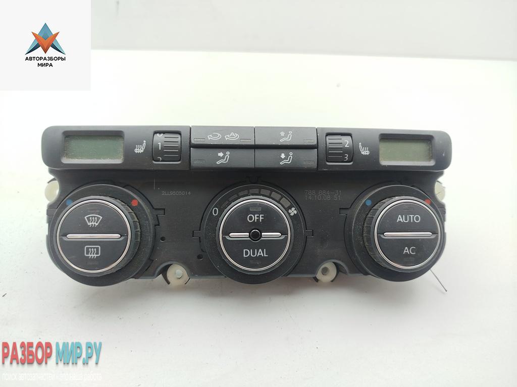 блок управления печки / климат-контроля Volkswagen Tiguan 1 поколение 2008, 1.4 л., бензин, МКПП, белый, внедорожник 5 дв., 1K0907044DA - фото №1