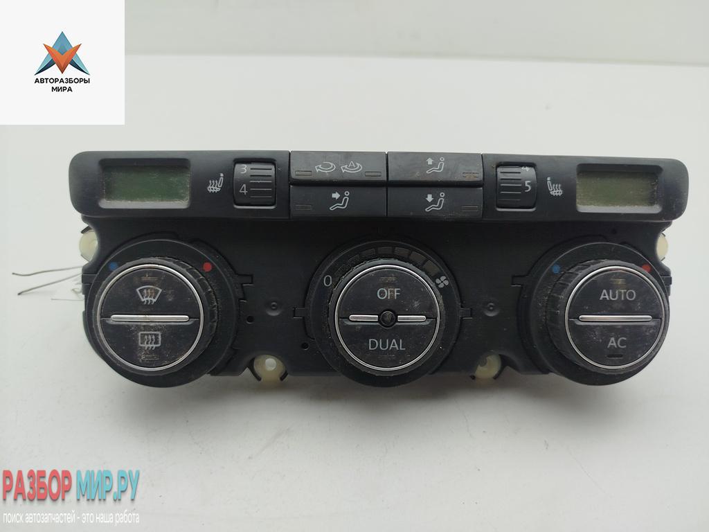 блок управления печки / климат-контроля Volkswagen Passat B6 2007, 2.0 л., дизель, МКПП, чёрный, универсал - фото №1