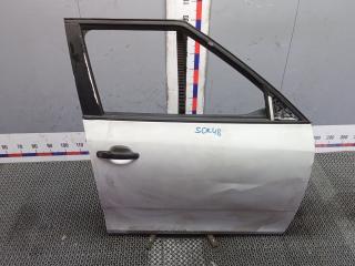 дверь передняя правая Skoda Fabia 2 поколение (5J) [рестайлинг] 2010, 1.2 л., бензин, МКПП, хетчбэк 5 дв.