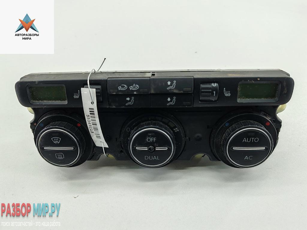 блок управления печки / климат-контроля Volkswagen Passat B6 2007, 2.0 л., дизель, МКПП, чёрный, универсал, 1K0907044DA - фото №1