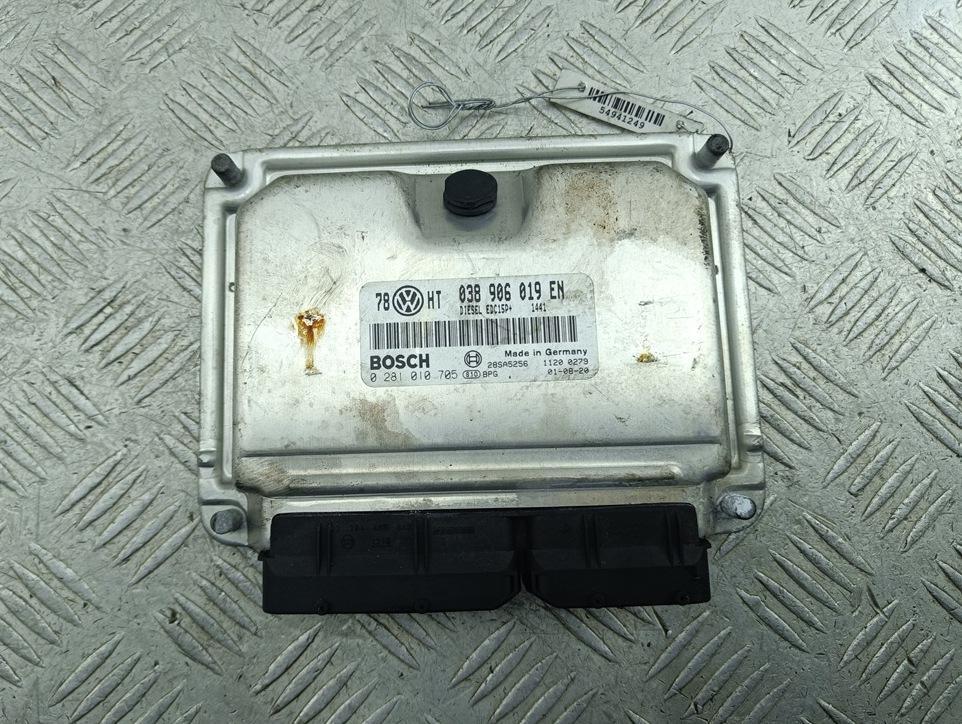 ЭБУ Volkswagen Passat B5+ (GP) 2001, 1.9 л., дизель, МКПП, синий, универсал, 038906019EN, 0281010705