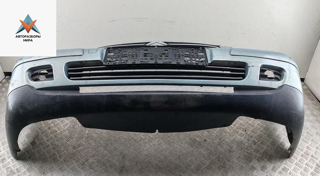 бампер передний Citroen C5 1 поколение 2001, дизель, синий, хетчбэк 5 дв., 9632357677 - фото №1