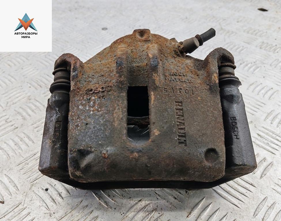 суппорт передний левый Renault Scenic 2 поколение 2005, 2.0 л., бензин, АКПП, синий, минивэн - фото №1
