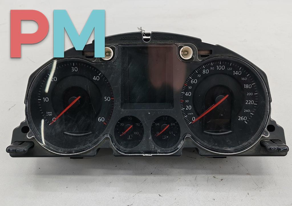 приборная панель Volkswagen Passat B6 2007, 2.0 л., дизель, МКПП, синий, универсал, 3C0920871E - фото №1