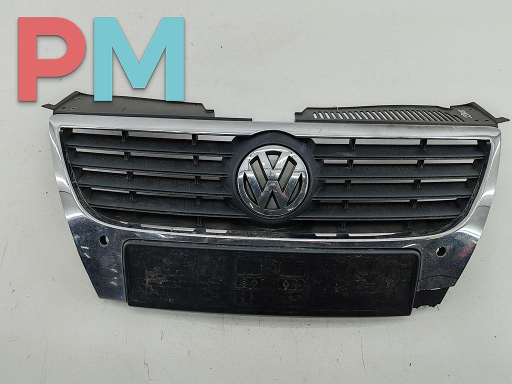 решетка радиатора Volkswagen Passat B6 2009, чёрный, универсал, 3C0853651B - фото №1