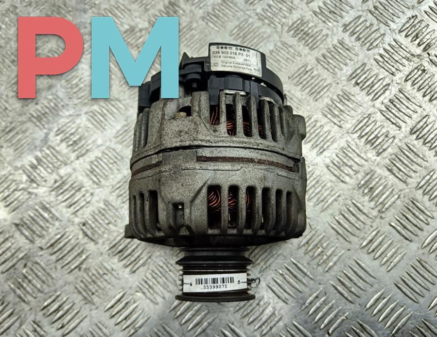 генератор Volkswagen Bora 1 поколение 2001, 1.6 л., бензин, МКПП, серый, универсал, 038903018P - фото №1
