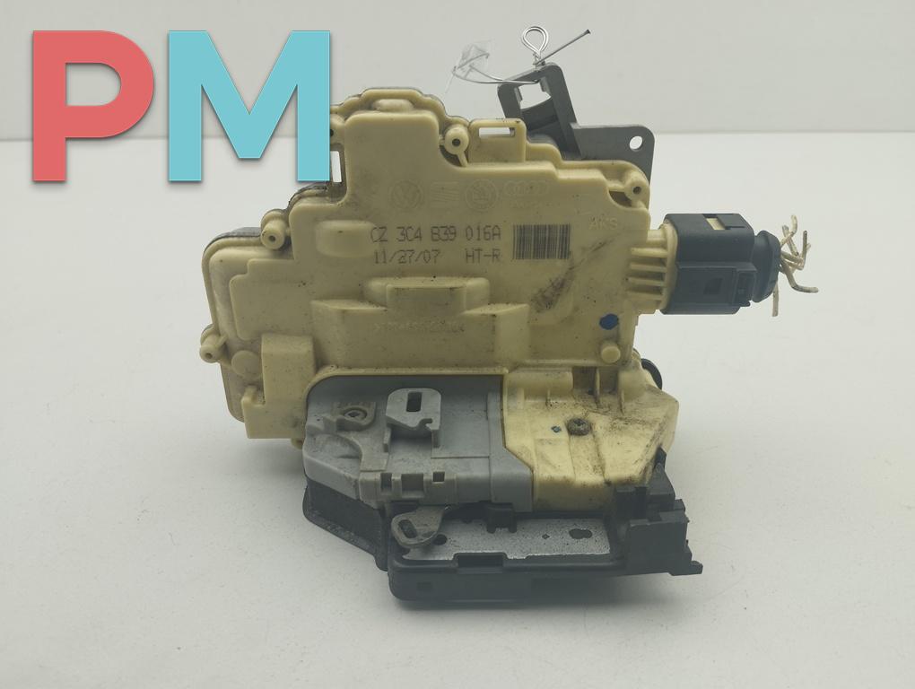 замок двери задней правой Volkswagen Passat B6 2007, 1.9 л., дизель, МКПП, чёрный, универсал, 3C4839016 - фото №1