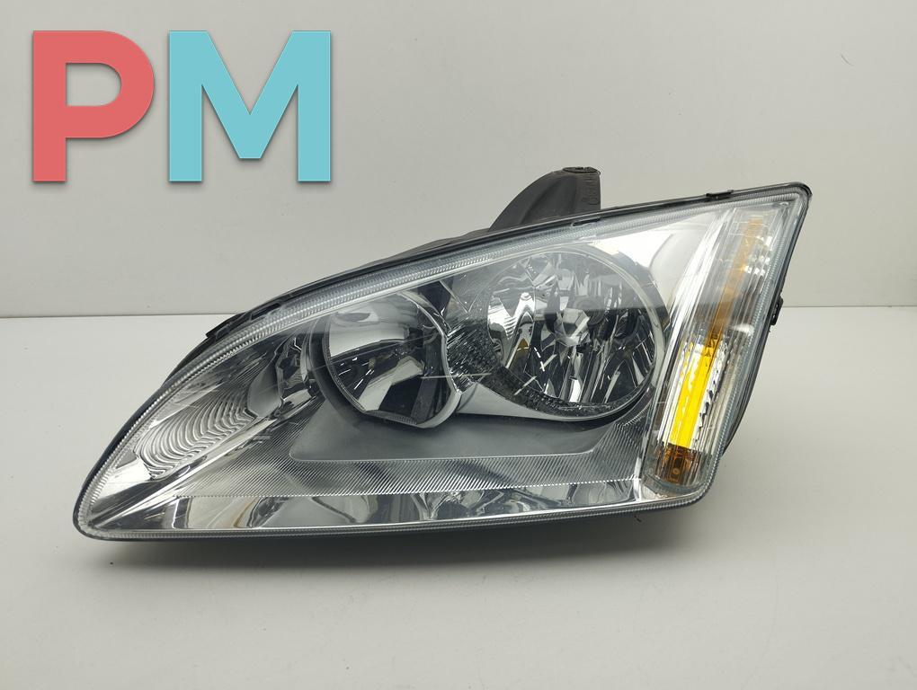 фара левая Ford Focus 2 поколение 2006, 1.6 л., i, бензин, МКПП, чёрный, универсал, 4M5113W030AD - фото №1