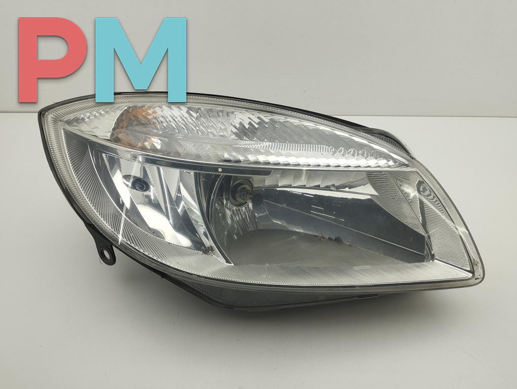 фара правая Skoda Fabia 2 поколение (5J) 2009, 1.2 л., бензин, МКПП, серый, хетчбэк 5 дв., 5J1941016 - фото №1