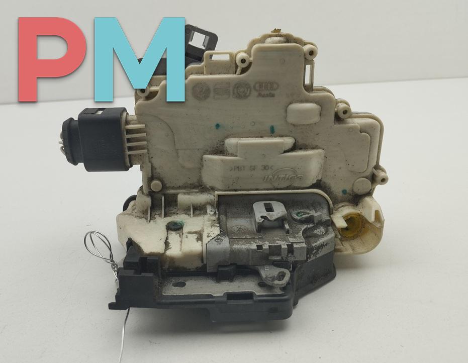 замок двери передней левой Volkswagen Passat B6 2005, 2.0 л., бензин, АКПП, чёрный, универсал - фото №1