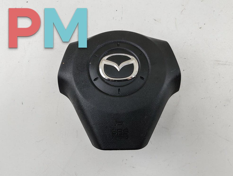 подушка безопасности водителя Mazda 3 BK 2003, 1.6 л., бензин, МКПП, серый, хетчбэк 5 дв., 4513005112A - фото №1